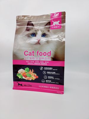Matte Finishing Animal Feed Packaging sackt 2.5-8 Mil Thick Cat Food Packaging ein
