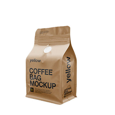 Geruch prüfen flachen unteren Kraftpapier-Kaffee einsackt ISO9001 200-400 Mikrometer