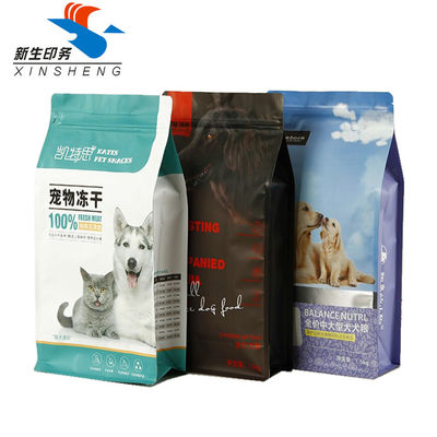 Kundengebundenes flaches unteres Plastik-Hundefutter Cat Food Bags VMPET, das MOPP verpackt, lamellierte