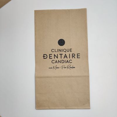 Brown-Kraftpapier-Brotverpackungs-Taschen-Schirm druckte 60-200GSM dick