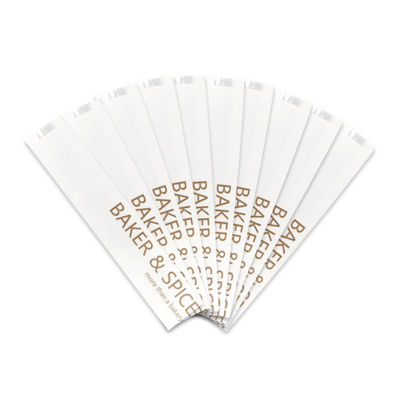 Offset-PrintingWhite-Brot-Papiertüten mit Fenster SGS-Bäckerei-Verpackentaschen