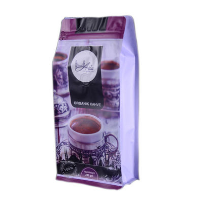 90*185mm flacher unterer Kraftpapier-mit Reißverschluss Verpackentaschenbeutel für Kaffee