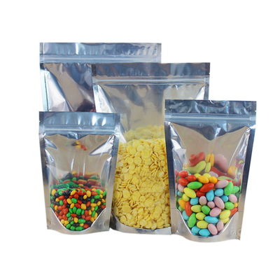 Plastik Kapazität der Aluminiumfolie-Kunststoffgehäuse-Taschen-Beutel-klare Front-8OZ-100OZ