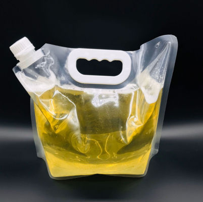 transparentes Bier-flüssige Verpackenbeutel 3L 5L 6L mit Tüllen-Griff