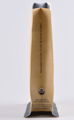 Flaches unteres Kapazitäts-Kraftpapier der Kaffee-Taschen-50g-15kg mit Reißverschluss mit Ventil