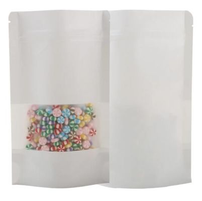 Heiß versiegelbare Papiertüten Doypack stehen oben Kraftpapier-Beutel mit Matte Window