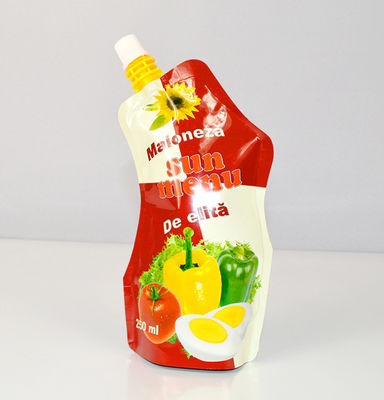 VMPET stehen oben Plastik-Durchmesser Juice Liquid Packaging Pouchs 8.5-33mm mit Tüllen-Spitze