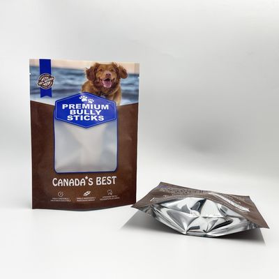 Seitenkeil-Aluminiumfolie-innerer kundenspezifischer Hund behandelt Stand herauf blaue Reißverschluss-Verschluss-Tasche