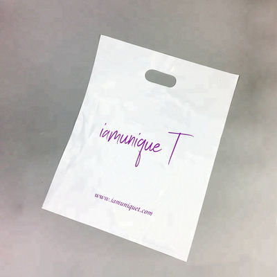 Kunststoffgriff-Verpackentasche stempelschnitt Taschen-Einkaufstasche mit eigenem Logo