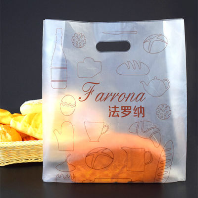 Bereifter gestempelschnittener Griff nehmen Tasche Plastik-PET Seitenkeil-Tasche für Brot heraus