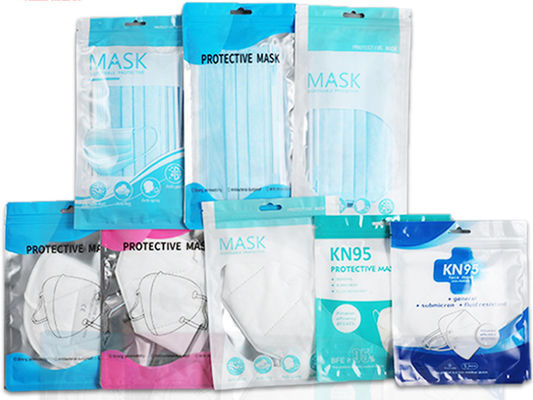 Klarer Wegwerfgesichtsmaske-Plastikreißverschluss-Beutel wiederverwendbar