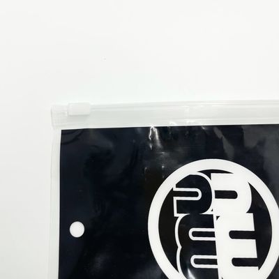 Schwarze Polyäthylen PET Handschuh-Kunststoffgehäuse-Tasche mit Zug Tab Zipper