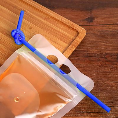transparentes Getränk-flüssiger Verpackenbeutel 500ml 750ml mit Straw And Handle