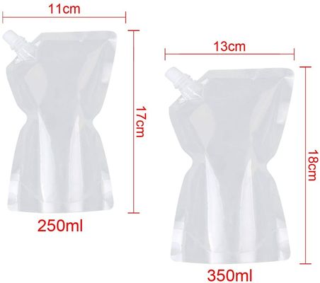 300 Mikrometer spritzen Plastik-Juice Drink Bag Pouches Gravure-Drucken heraus