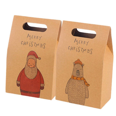 Weihnachtsgeschenk-druckte tragende Einkaufstasche-Gravüre Kraftpapier-Fördermaschinen-Taschen