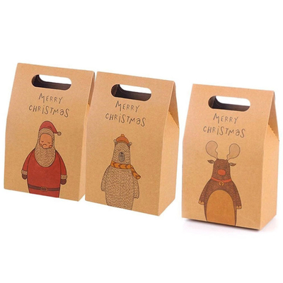Weihnachtsgeschenk-druckte tragende Einkaufstasche-Gravüre Kraftpapier-Fördermaschinen-Taschen